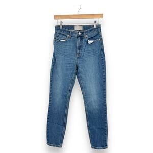 Everlane Slim Fit Medium Wash Ankle Jeans Women's 27 Blue High Waisted